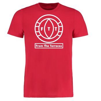 T-shirt à grand logo FTT - L - Rouge/Blanc 1