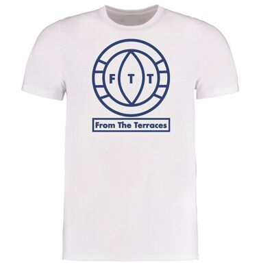 FTT Big Logo Tee - XL - White/Blue