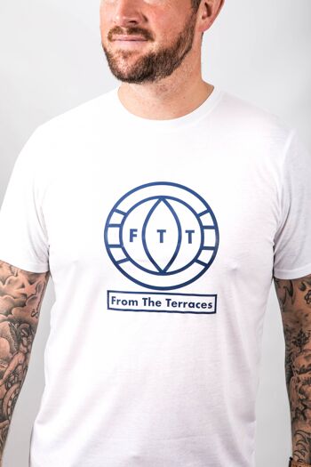 T-shirt à grand logo FTT - 3XL - Bleu/Blanc 3