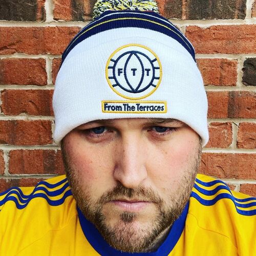 FTT Bobble Hat - White/Navy/Yellow