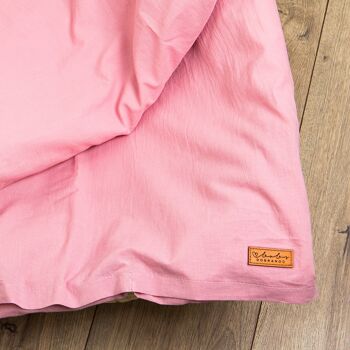 Parure de lit en mousseline 'simple' rosa 90x120 2