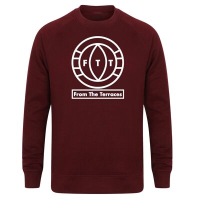 FTT Big Logo Sweatshirt - S - Burgundy/White