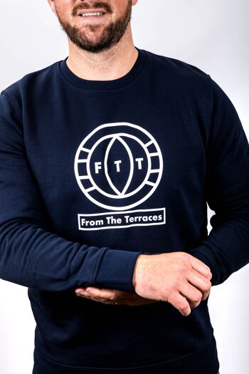 Sweat FTT Big Logo - M - Gris Chiné/Bleu 3