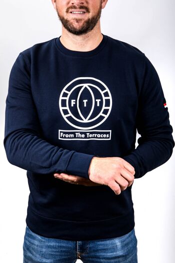 Sweat FTT Big Logo - M - Gris Chiné/Bleu 5