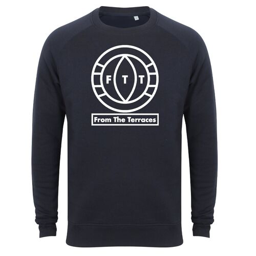 FTT Big Logo Sweatshirt - M - Navy/White