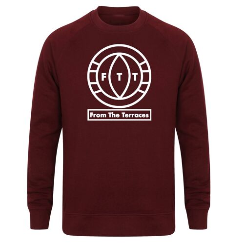 FTT Big Logo Sweatshirt - 2XL - Burgundy/White