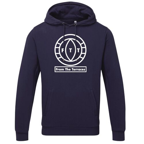 FTT Big Logo Hoodie - S - Navy/White