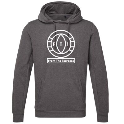 FTT Big Logo Hoodie - L - Charcoal/White