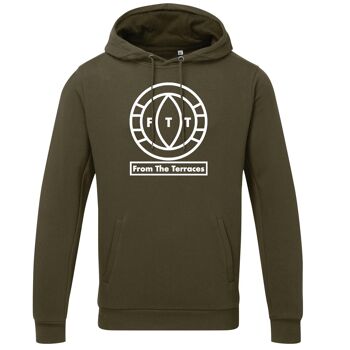 Sweat à Capuche FTT Big Logo - XL - Olive/Blanc 1