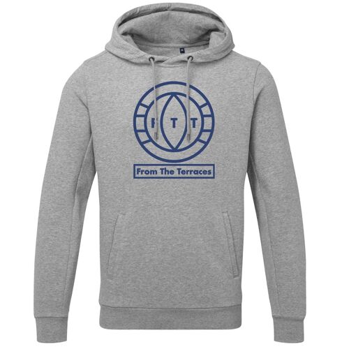 FTT Big Logo Hoodie - 2XL - Heather Grey/White