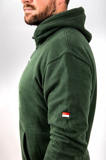 Sweat à Capuche FTT Big Logo - 3XL - Olive/Blanc 5