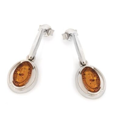 Boucles d'oreilles argent ambre_5