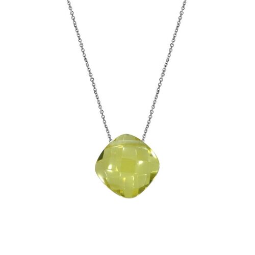 Collier argent quartz jaune_1