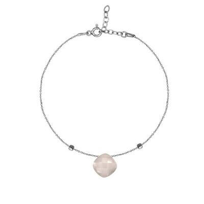 Bracelet argent quartz rose_1
