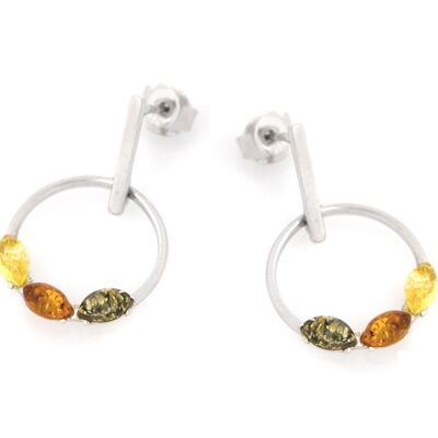 Boucles d'oreilles argent ambre_8