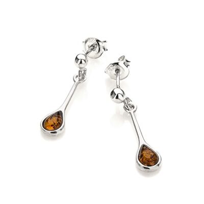 Boucle d'oreille argent ambre_9