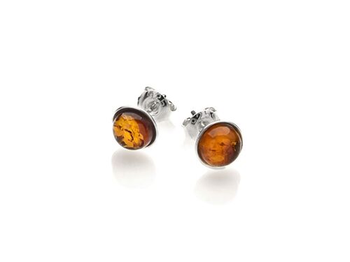 Boucle d'oreille argent ambre_42