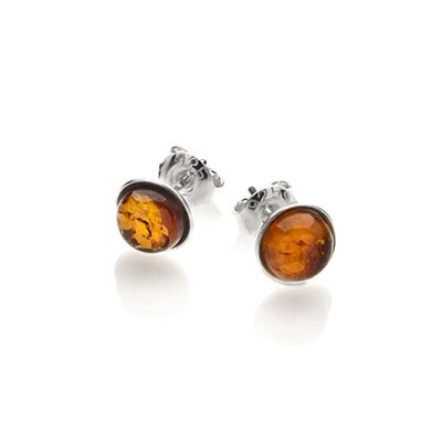 Boucle d'oreille argent ambre_42