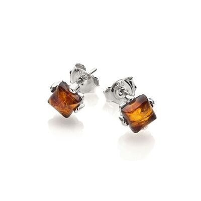 Boucle d'oreille argent ambre_51