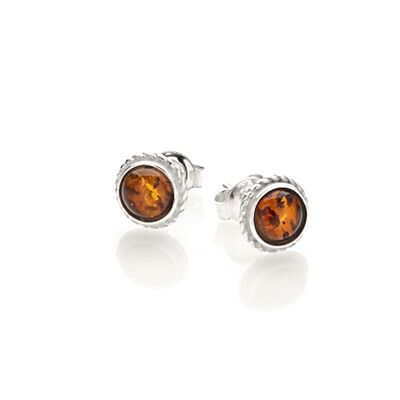 Boucle d'oreille argent ambre_52