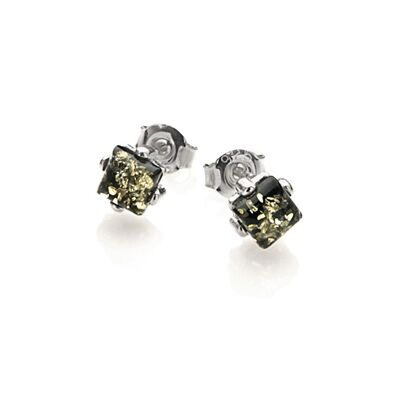 Boucle d'oreille argent ambre_53