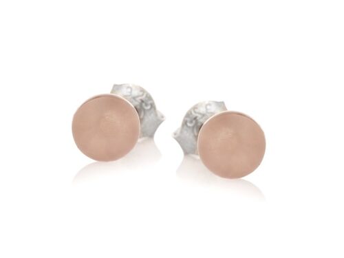 Boucle d'oreille argent quartz rose_1