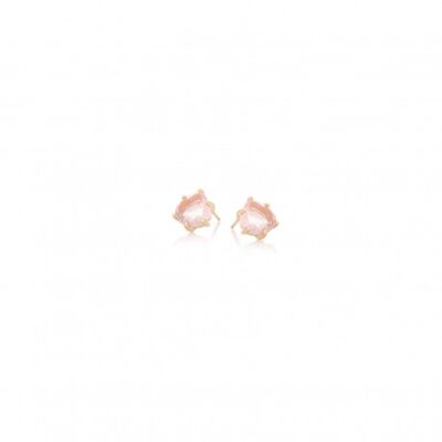 PENDIENTES CUARZO ROSA PLATA GOLD_1