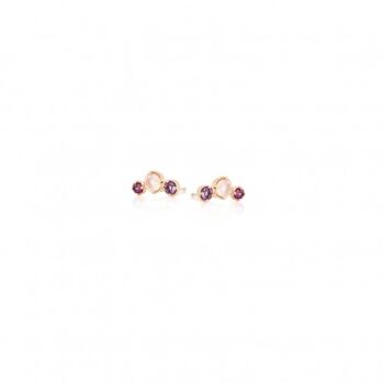 Boucles d'oreilles pierres naturelles argent dore_2