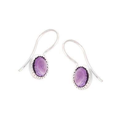 Boucle d'oreille argent amethyste_5