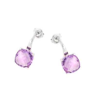 Boucle d'oreille argent amethyste_6