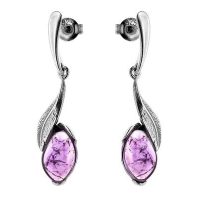 Boucle d'oreille argent amethyste_12