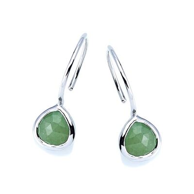 Boucle d'oreille argent aventurine_5