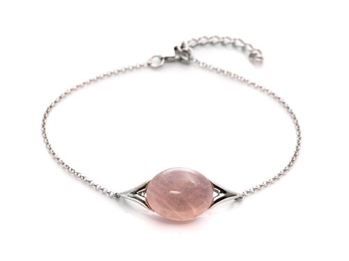 Bracelet argent quartz rose_2