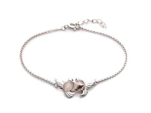 Bracelet argent quartz rose_3