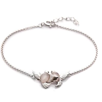 Bracelet argent quartz rose_3