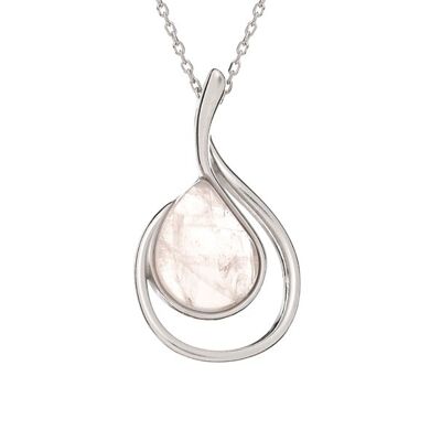 ROSE QUARTZ SILVER PENDANT_3