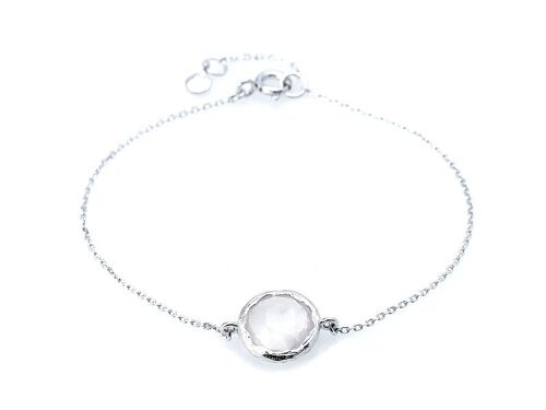 Bracelet argent quartz rose_4