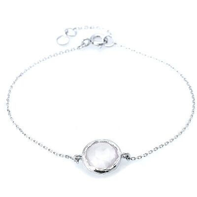 Bracelet argent quartz rose_4