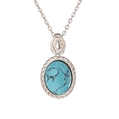 Pendentif argent turquoise_1