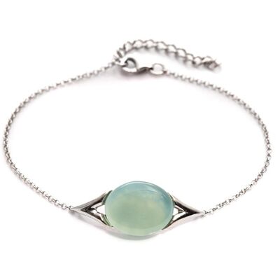 Bracelet argent agate aqua_1