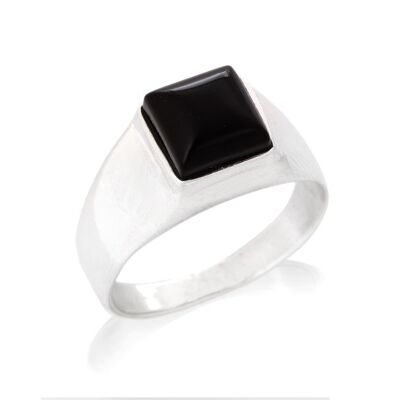 SILVER ONYX RING_7