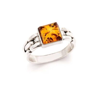 Bague argent ambre - KM921PR