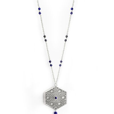 Laila Long Hexagon Necklace