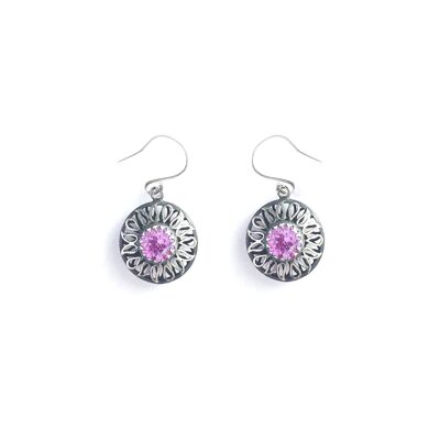 Alia Pink Swarovski Earrings