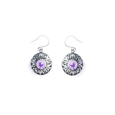 Alia Lavender Swarovski Earrings