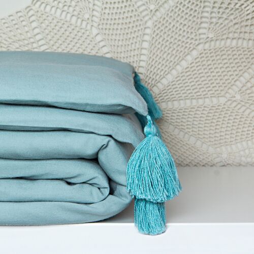 Muslin bedding 'petit' mint 90x120