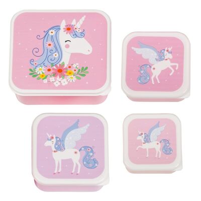 Caja de bocadillos de unicornio