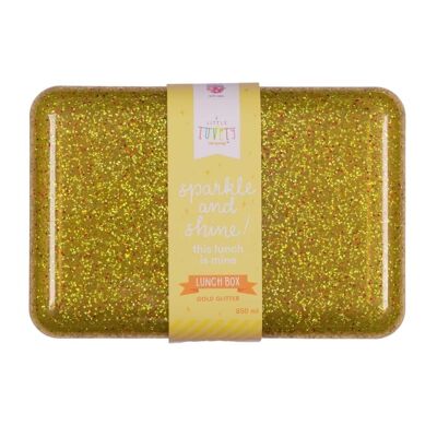 Golden glitter lunch box