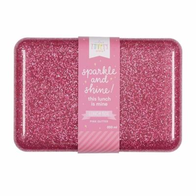 Pink glitter lunch box