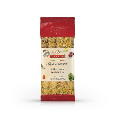 Cus Cus with herbs, vegetables & Mild Spices, ready-to-cook Italian cus cus with seasoning - 3 servings